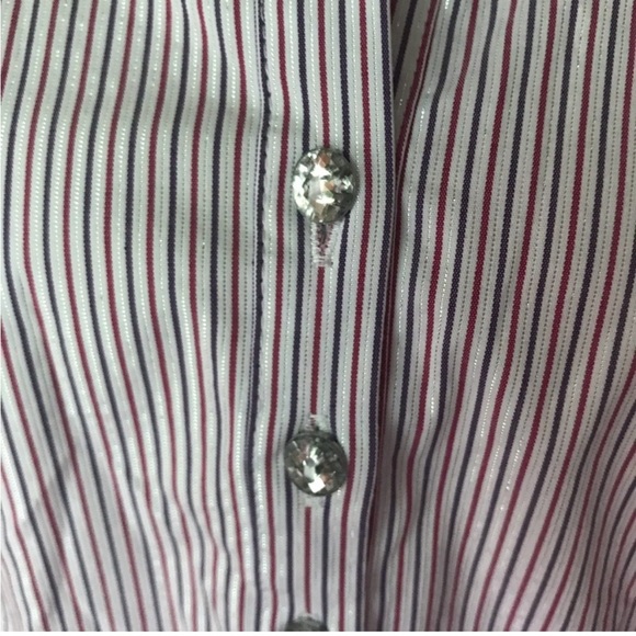 New York & Co Buttoned Down Striped Shirt - Picture 2 of 8